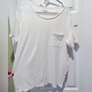 MADEWELL Softfade Cotton Oversized Pocket Tee in lightshouse